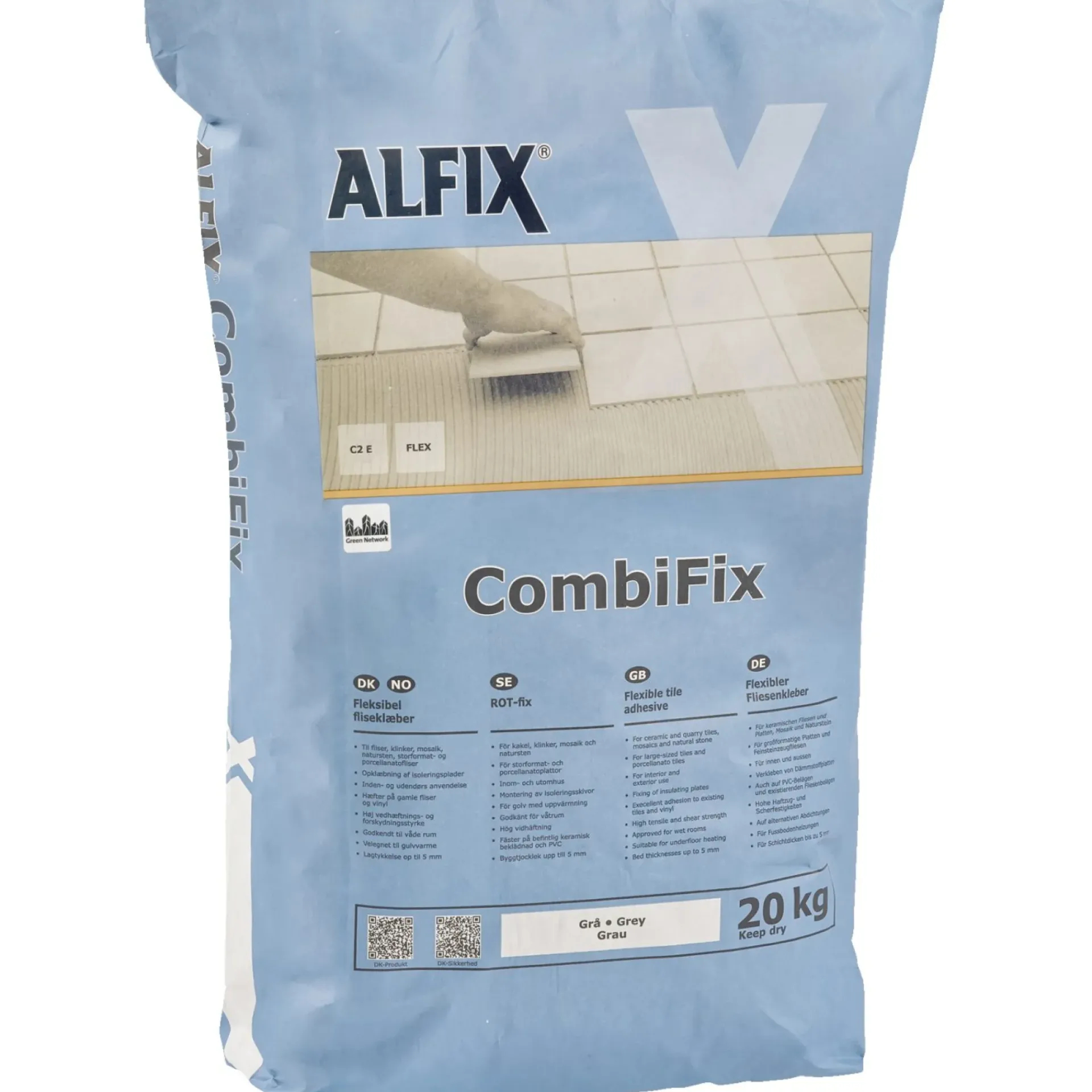COMBIFIX FLISEKLÆB 20 KG GRÅ|Alfix Clearance