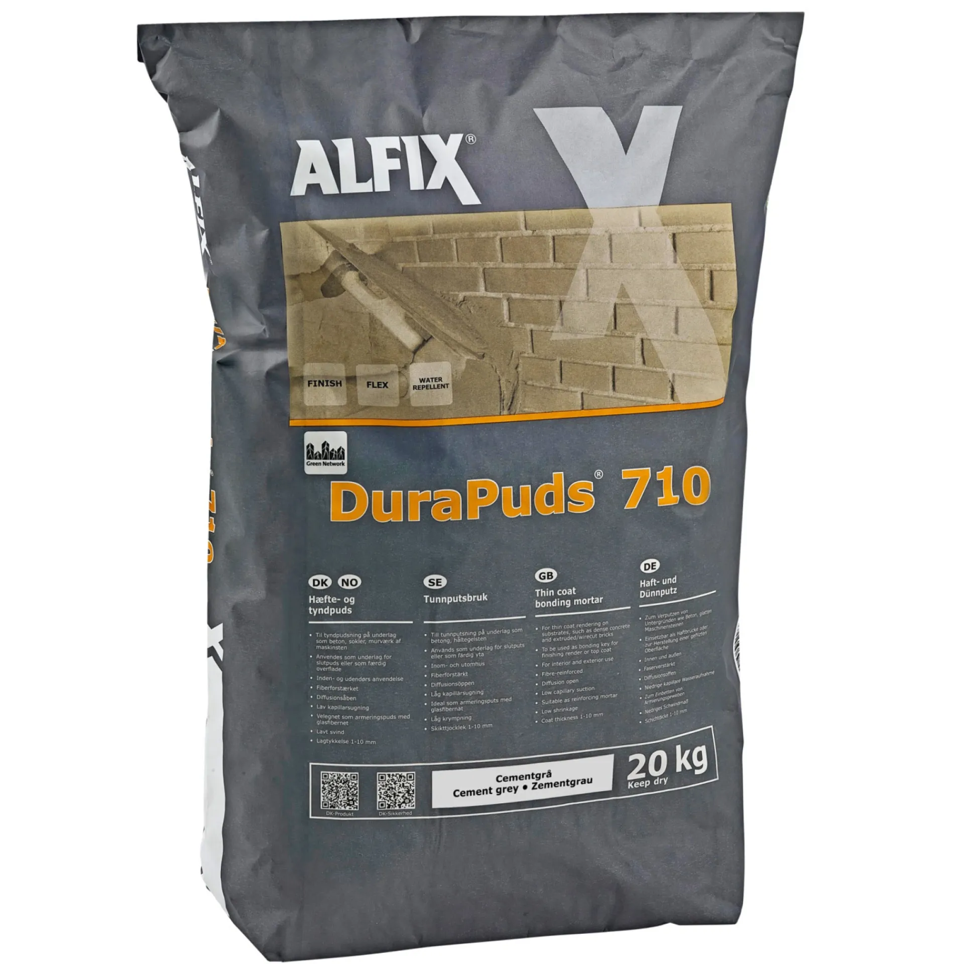 DURAPUDS 710 FACADEPUDS CEMENTGRÅ 20 KG|Alfix Best