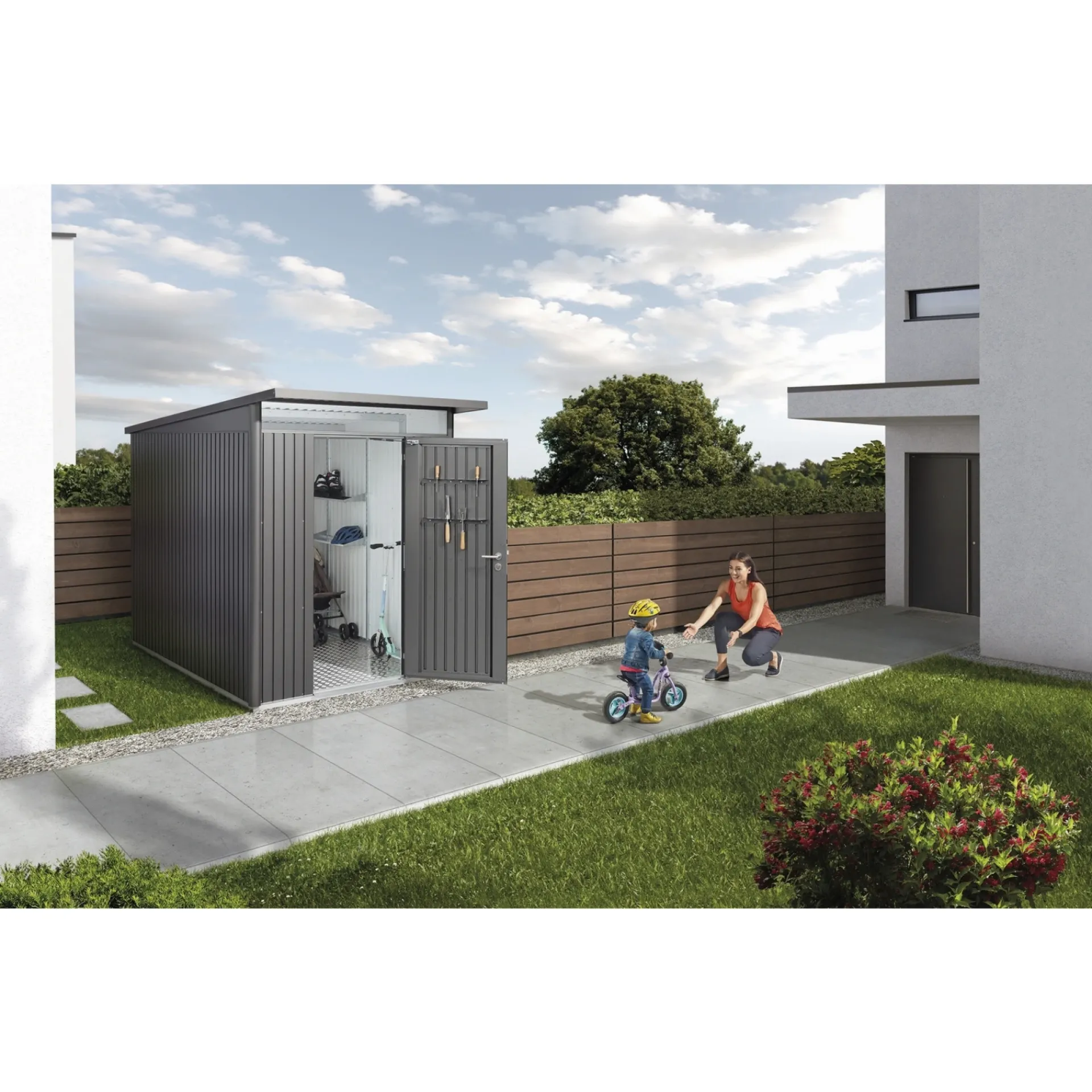AVANTGARDE A3 REDSKABSRUM SØLV METALLIC 5,4 M²|Biohort Online