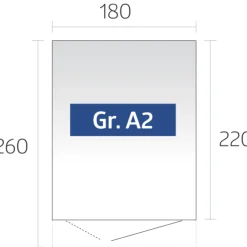 AVANTGARDE A2 REDSKABSRUM MØRKEGRÅ METALLIC 4,68 M2|Biohort Discount