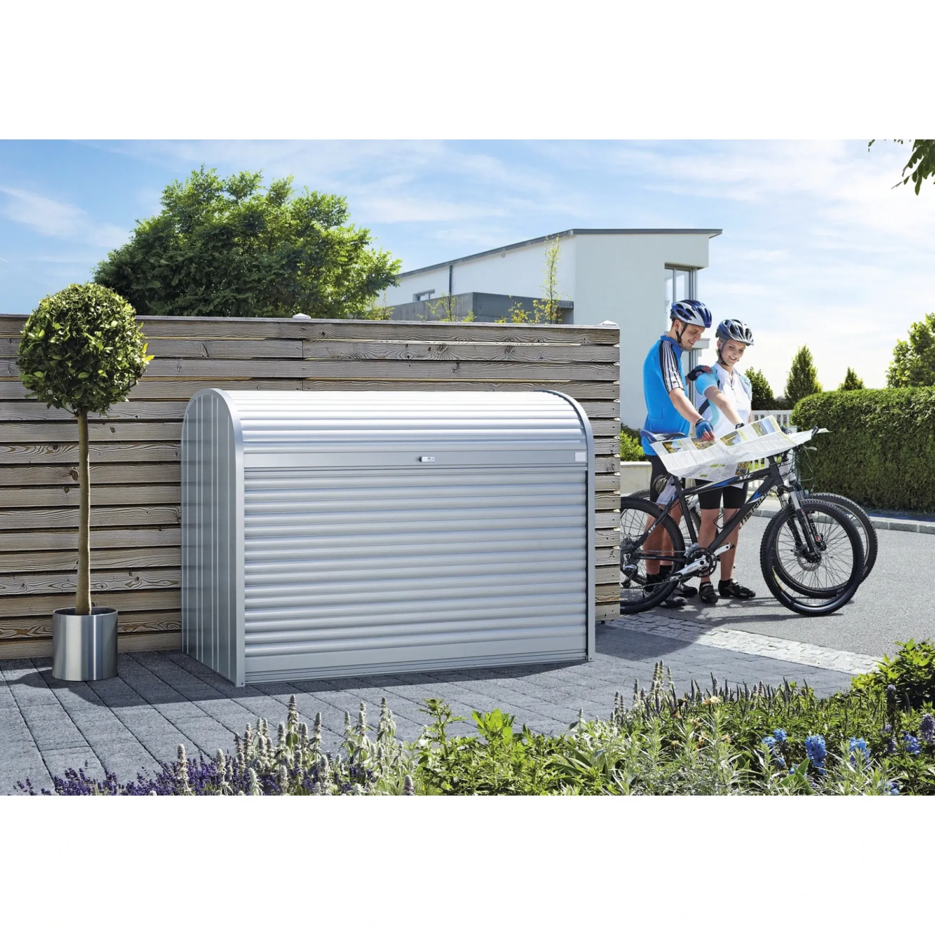 STOREMAX STR. 190 REDSKABSRUM SØLV METALLIC 1,84 M2|Biohort Discount