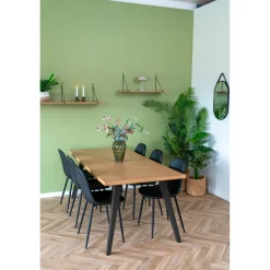 BOLIGINTERIØR SPISEBORD SILDEBENSMØNSTER NATUR 90 X 200 CM|Boliginteriør Discount