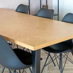 BOLIGINTERIØR SPISEBORD SILDEBENSMØNSTER NATUR 90 X 200 CM|Boliginteriør Discount