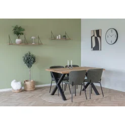 BOLIGINTERIØR SÆT SPISEBORD INKL. 4 STOLE EG 95 X 140 CM|Boliginteriør Sale