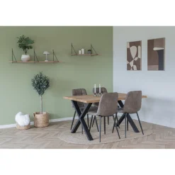 BOLIGINTERIØR SÆT SPISEBORD INKL. 4 STOLE EG 95 X 140 CM|Boliginteriør Online