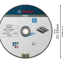 LIGE, 3MM SKÆRESKIVE 230MM 1 STK|Bosch Clearance
