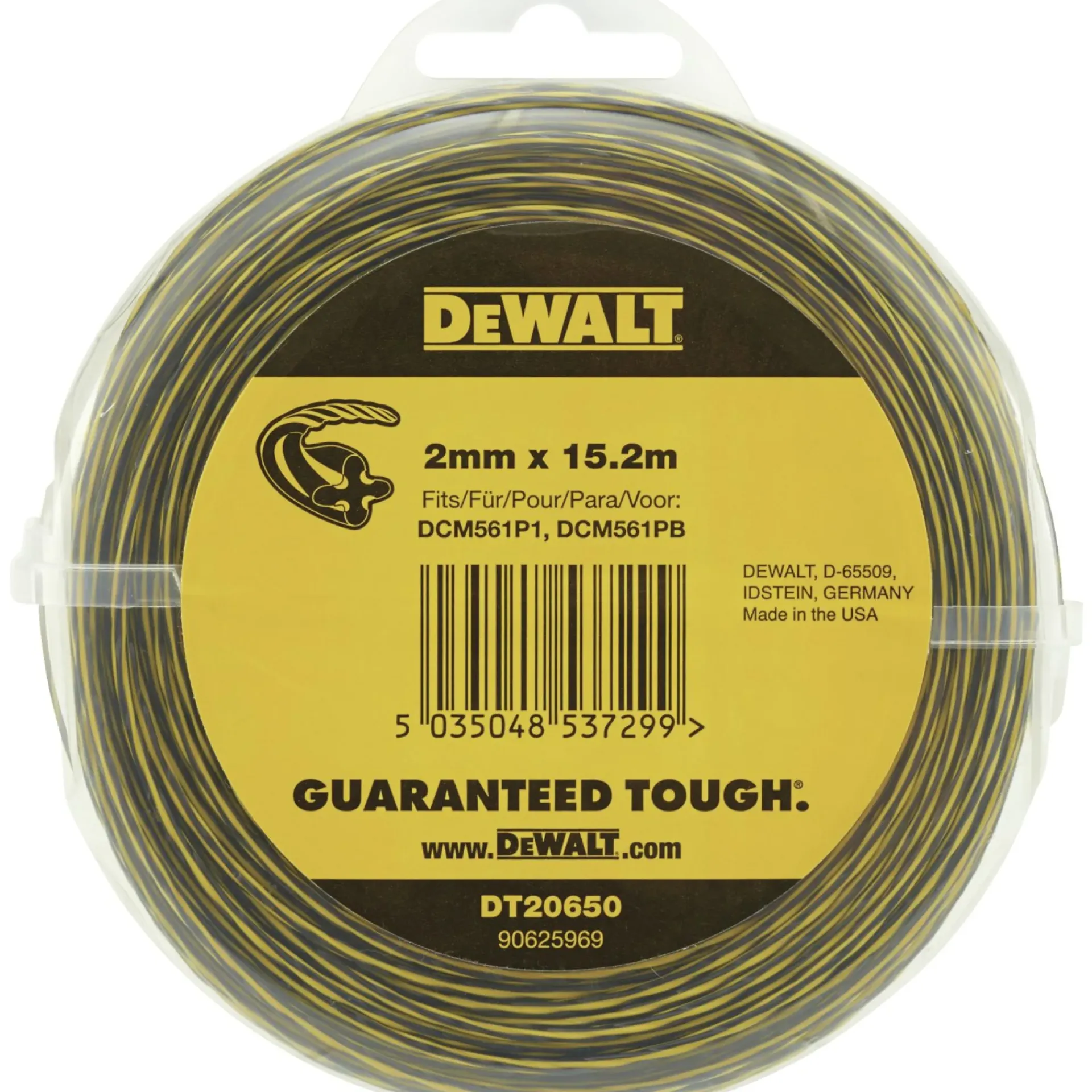 DT20650-QZ - 2 MM TRIMMERSNØRE|Dewalt New