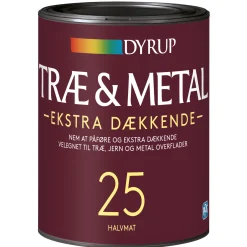 25 EKSTRA DÆKKENDE TRÆ- OG METALMALING 750 ML HVID, NCS 0502-Y|Dyrup New