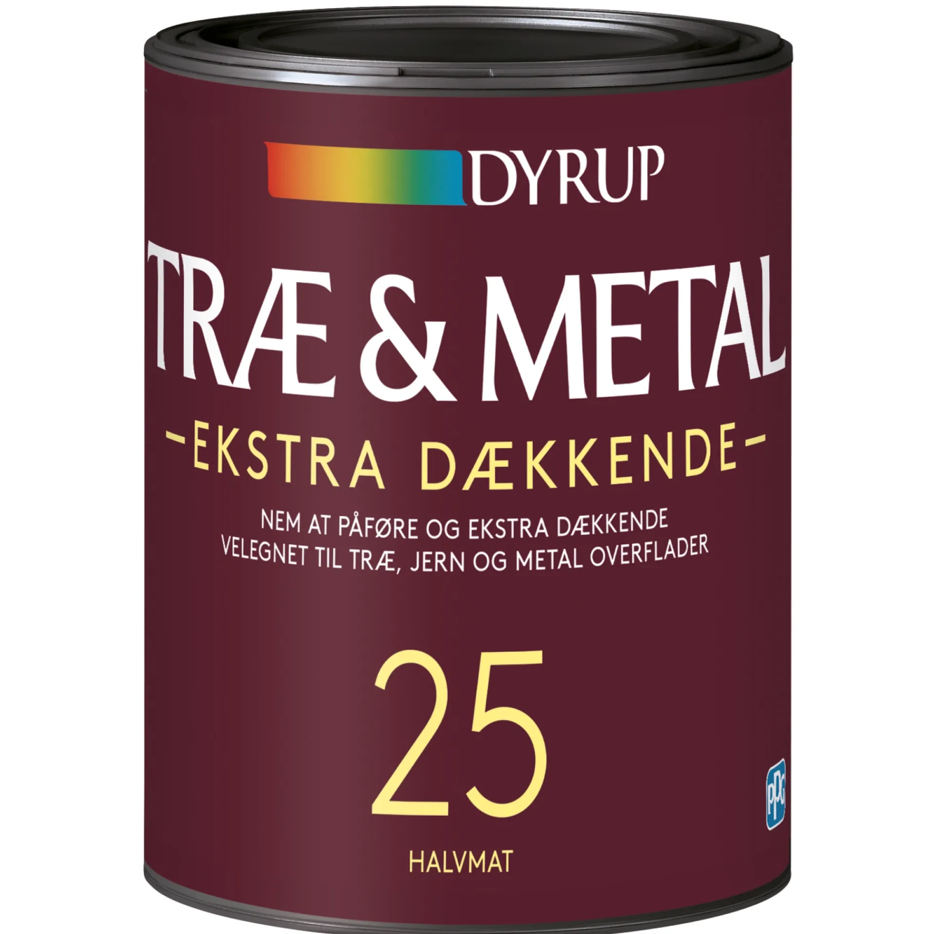 25 EKSTRA DÆKKENDE TRÆ- OG METALMALING 750 ML HVID, NCS 0502-Y|Dyrup New
