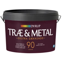 90 EKSTRA DÆKKENDE TRÆ- OG METALMALING 2,25 L HVID|Dyrup Online