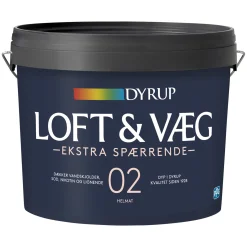 02 EKSTRA SPÆRRENDE VÆG- OG LOFTMALING 4,5 L HVID|Dyrup Best