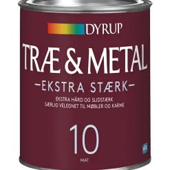 10 EKSTRA STÆRK TRÆ- OG METALMALING 1 L HVID|Dyrup Hot