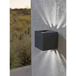 CALPINO 2 UDENDØRS VÆGLAMPE SORT 2X3,3W|Eglo Clearance