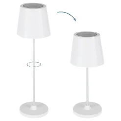 DÆMPBAR GENOPLADELIG BORDLAMPE HVID|Eglo Best