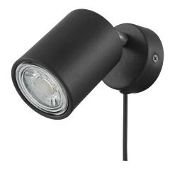 PORTELLA SPOTLAMPE SORT/BØRSTET STÅL GU10 3W|Eglo Outlet