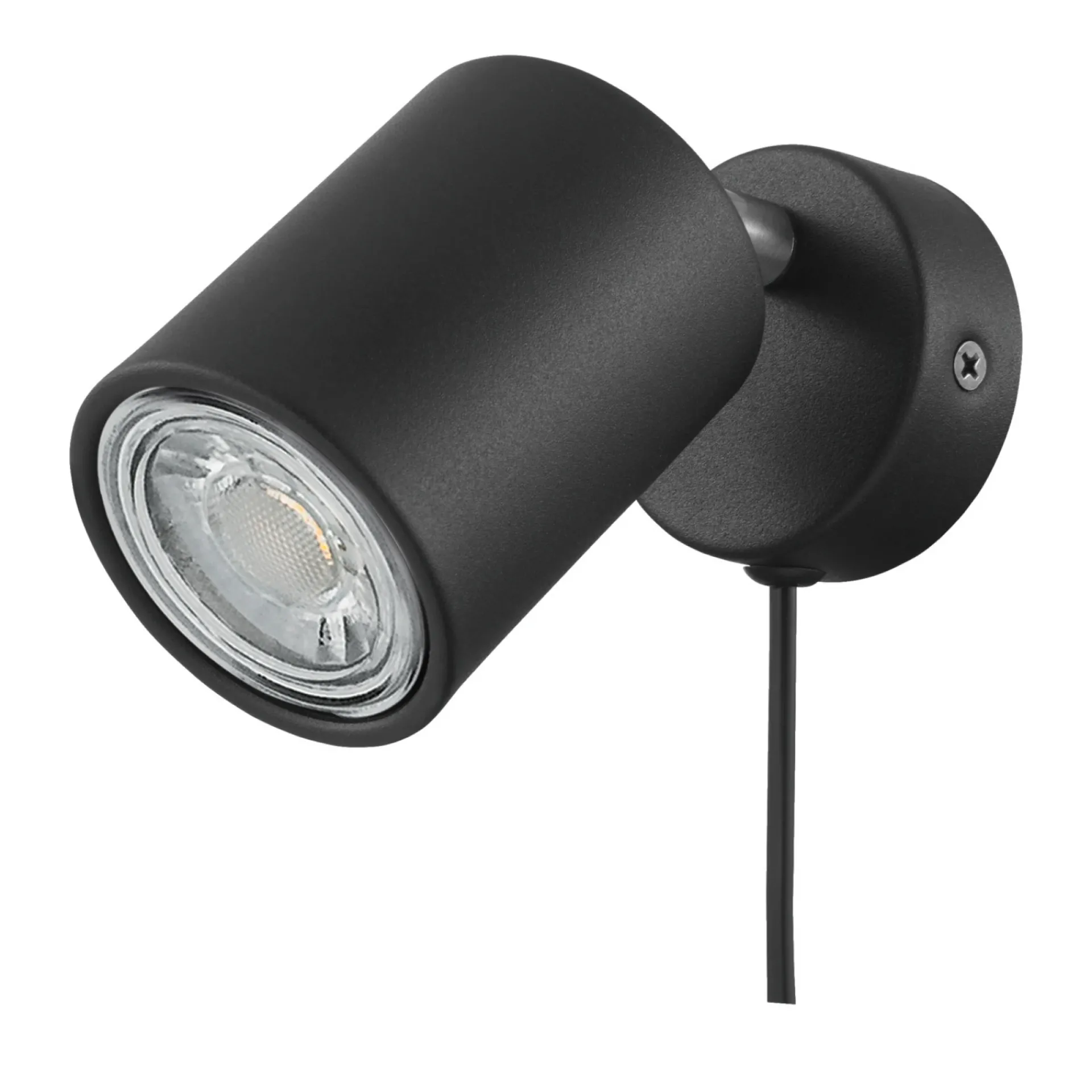 PORTELLA SPOTLAMPE SORT/BØRSTET STÅL GU10 3W|Eglo Outlet