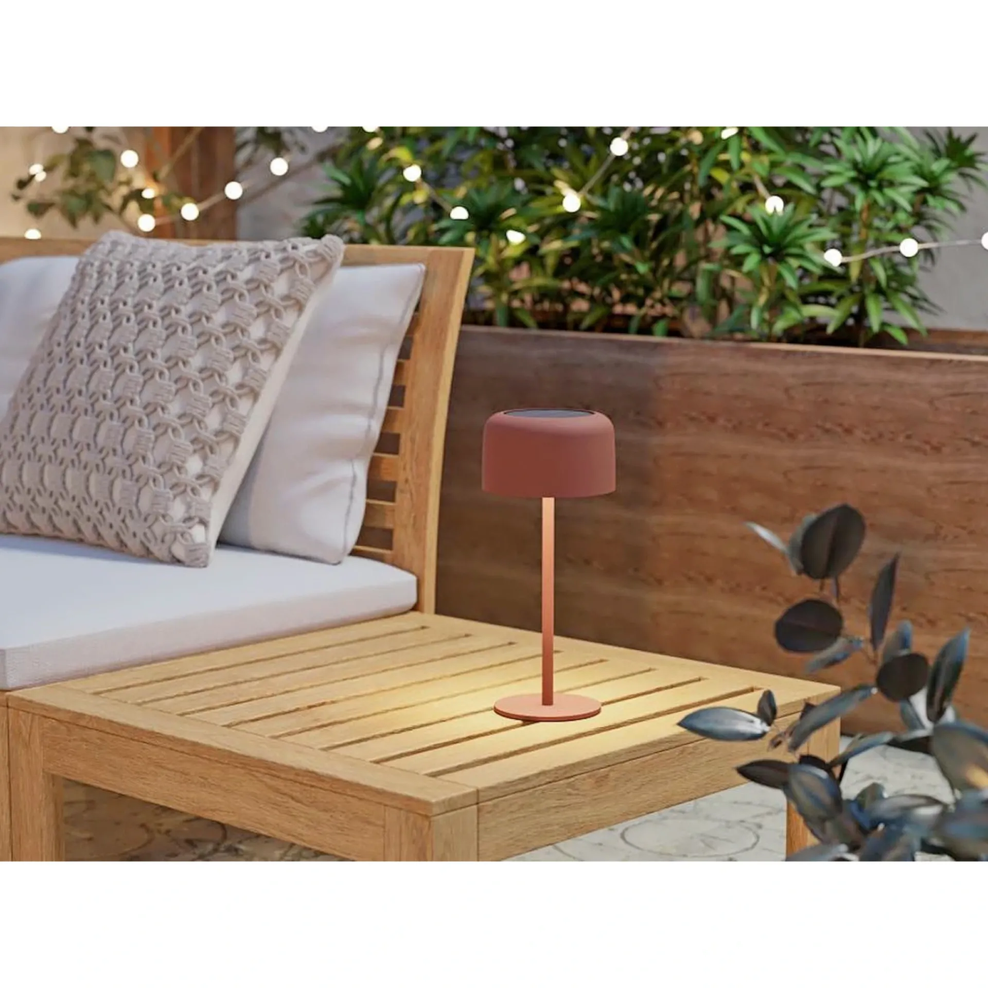 ROCCANOVA SOLCELLE BORDLAMPE RØD|Eglo Discount