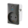 SWITCH CURVELINE - SMART STIKKONTAKT KOKSGRÅ 1,5 MODUL M/JORD|FESH Best
