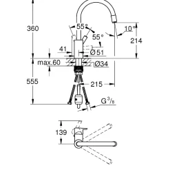 FEEL KØKKENARMATUR KROM|Grohe Clearance