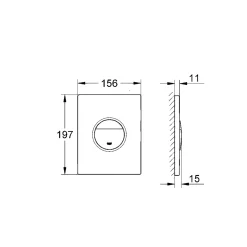 NOVA COSMOPOLITAN 38765000 BETJENINGSPLADE KROM|Grohe Outlet
