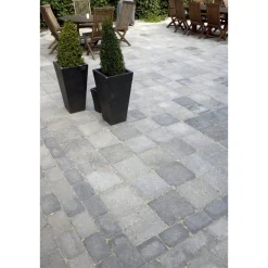 HOLMEGAARDSTEN KVADRAT BELÆGNINGSSTEN 7 X 28 X 28 CM GRÅMIX|IBF New