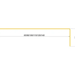 JUAL SORT ALU-PROFIL 21ES, 25 X 140 X 25 MM. LIMTRÆSPROFIL 1 M