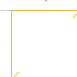 SORT ALU-PROFIL 1SRS, 70 X 70 MM. STERNRENDE 1 M|Jual Discount