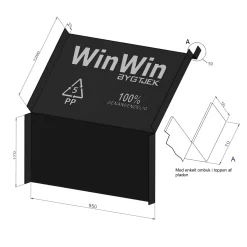 JUAL WINWIN PLADE SPÆRAFSTAND 1000 MM VINDSTOPPLADE SORT 170 +1200 + 50 MM