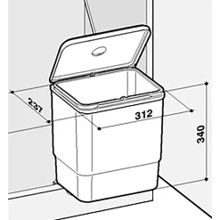 SESAMO 1 AFFALDSSTATIV HVID 16 L|Juvel Online