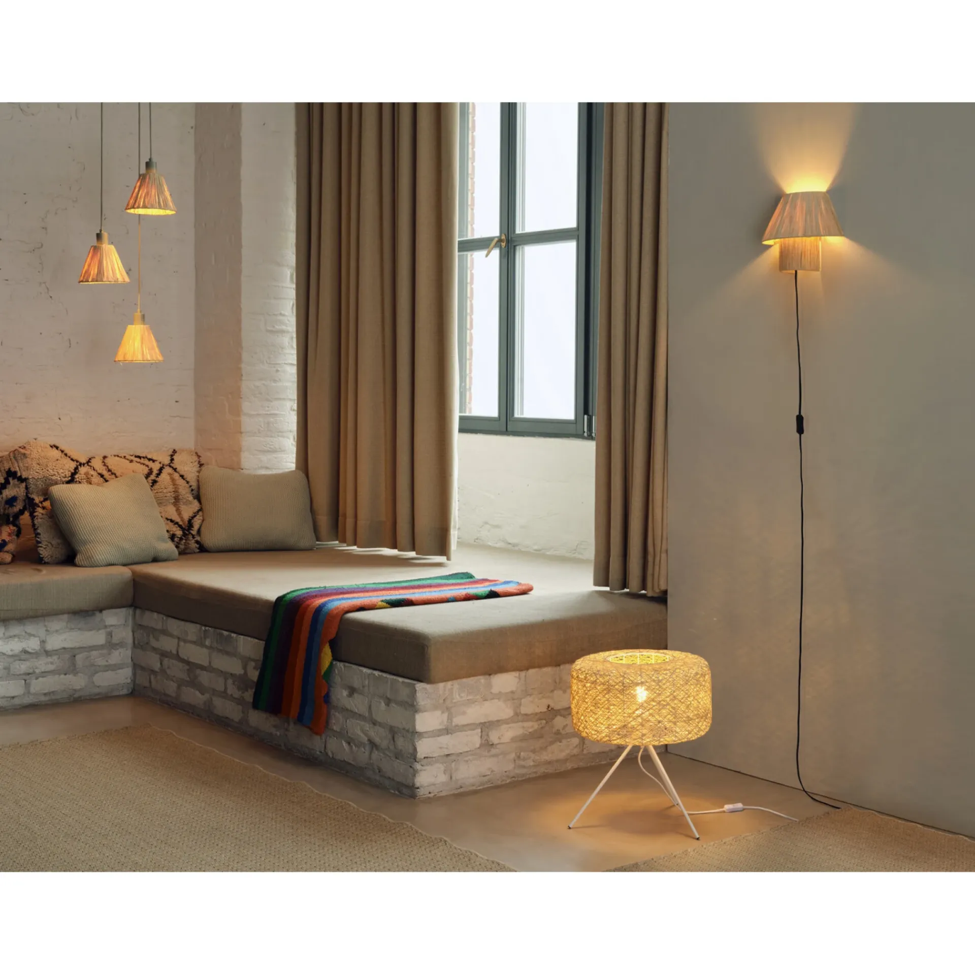 DECOR RAFFIA GULVLAMPE BRUN/GRØN 22,8 CM|LEDVANCE Hot