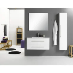 VENICE HØJSKAB LÅGE HVID HØJGLANS 30 X 150 CM|Milobad New