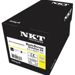BASIC UNIVERSALSKRUE SKRUE 4,0X40 MM BLANK 500 STK|NKT Hot
