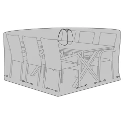 BORD+6 STOLE OVERTRÆK SORT|Outrium Online