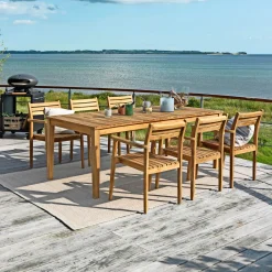 GILI MED 6 STOLE HAVEMØBELSÆT TEAK|Outrium Discount