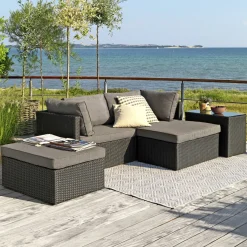 LISSABON SOFASÆT SORT|Outrium New