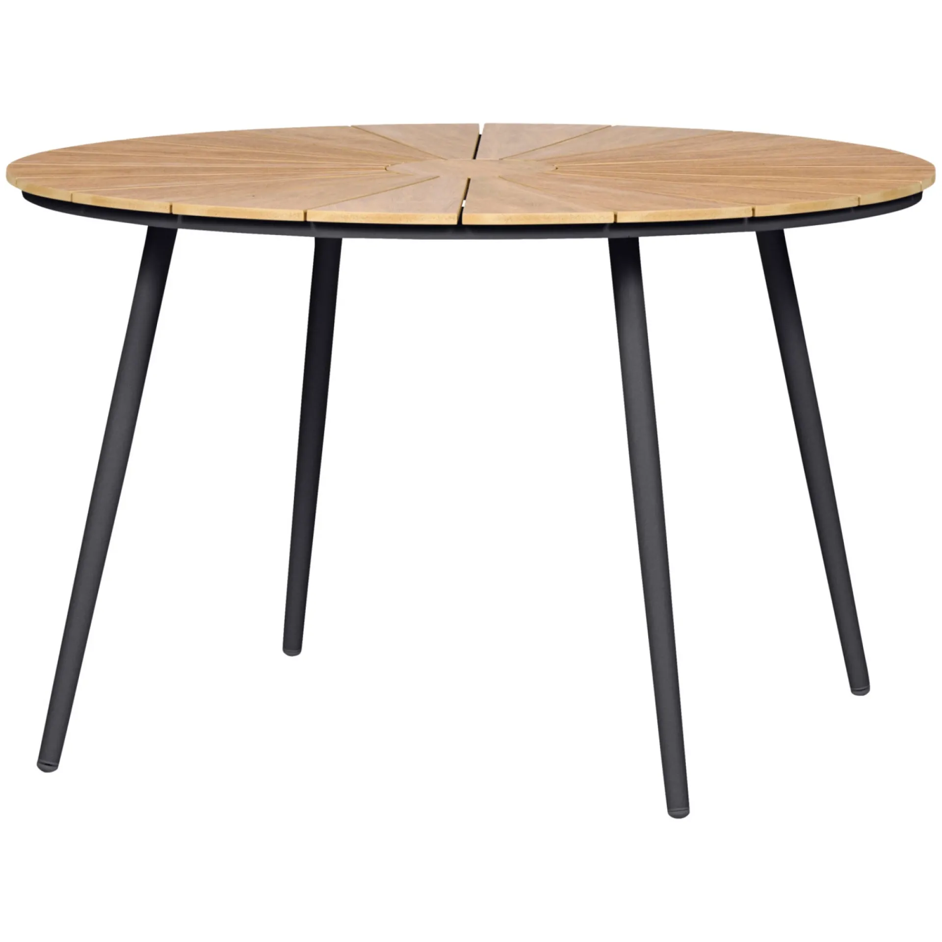 TAVIRA Ø120 CM HAVEBORD SORT/TEAK LOOK|Outrium