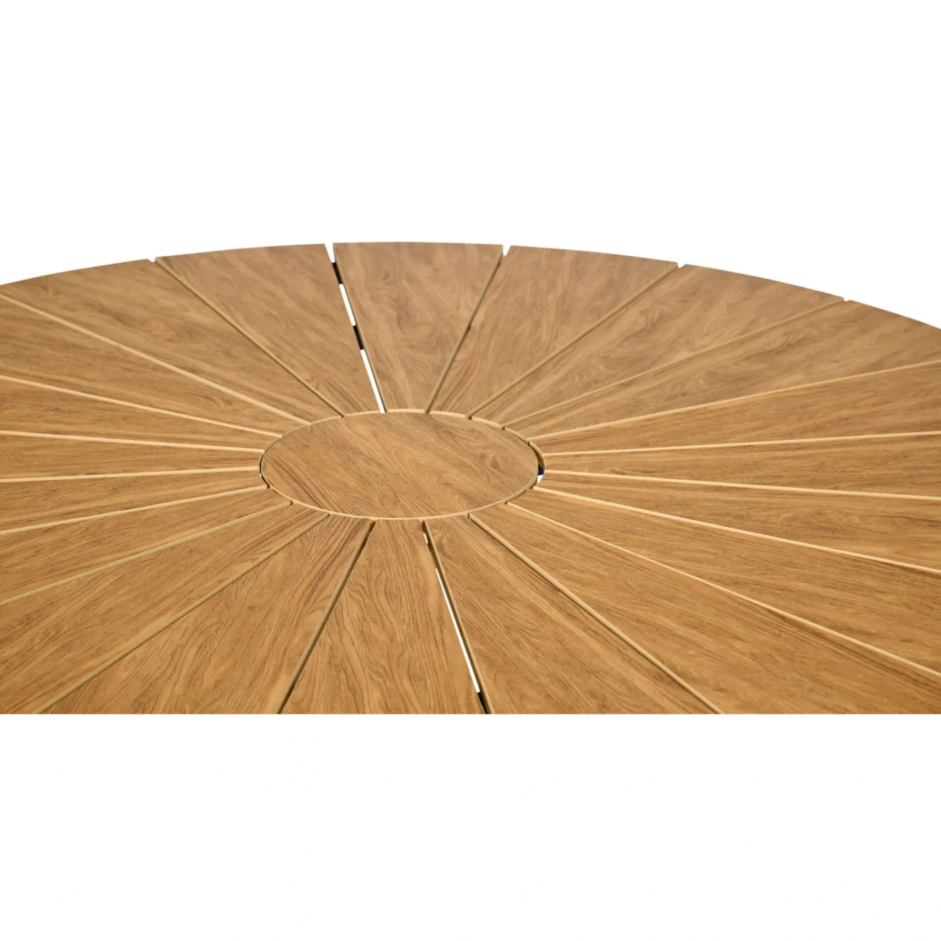 TAVIRA Ø120 CM HAVEBORD SORT/TEAK LOOK|Outrium