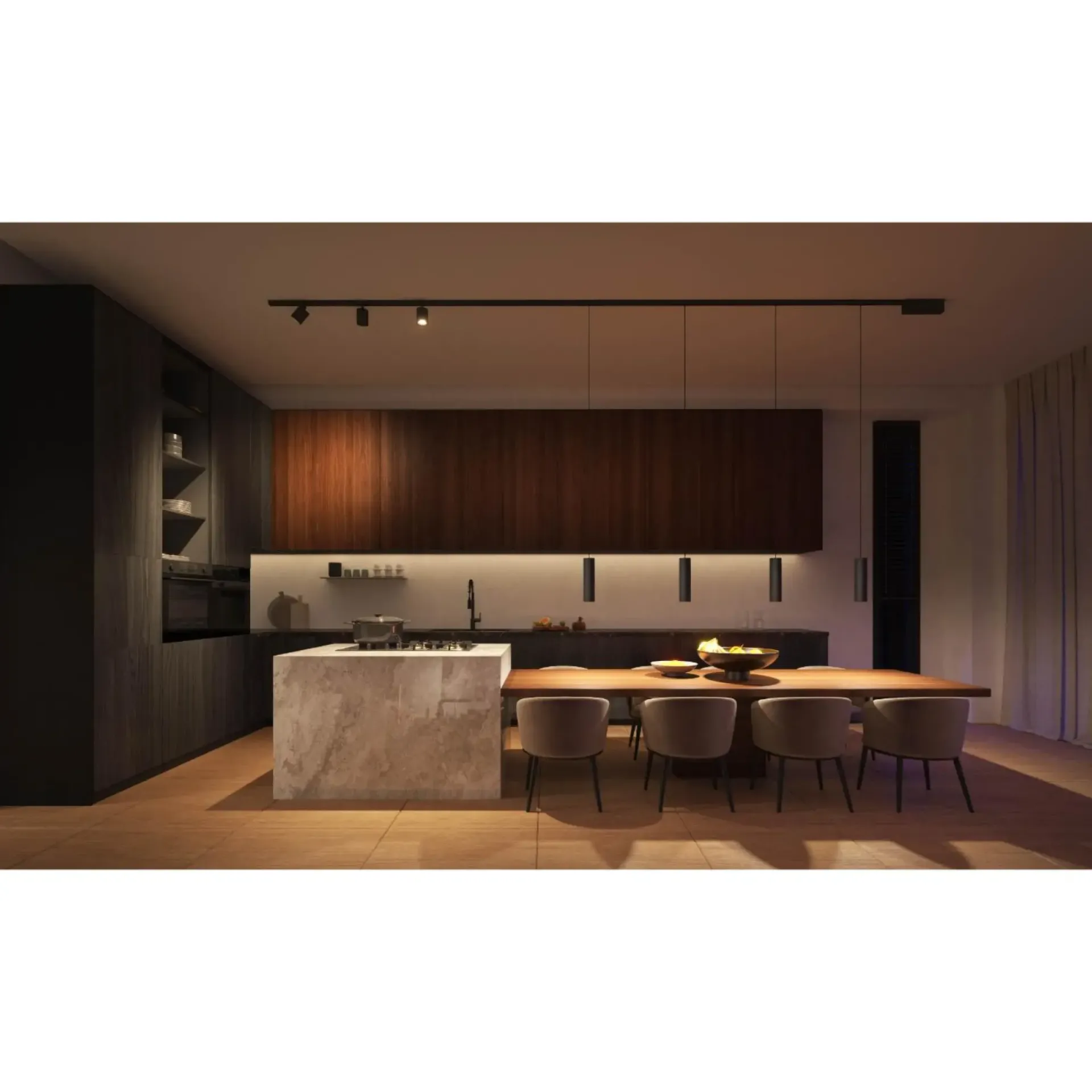 PERIFO 3 PENDLER SKINNESYSTEM SORT LED 5W|Philips Hue New