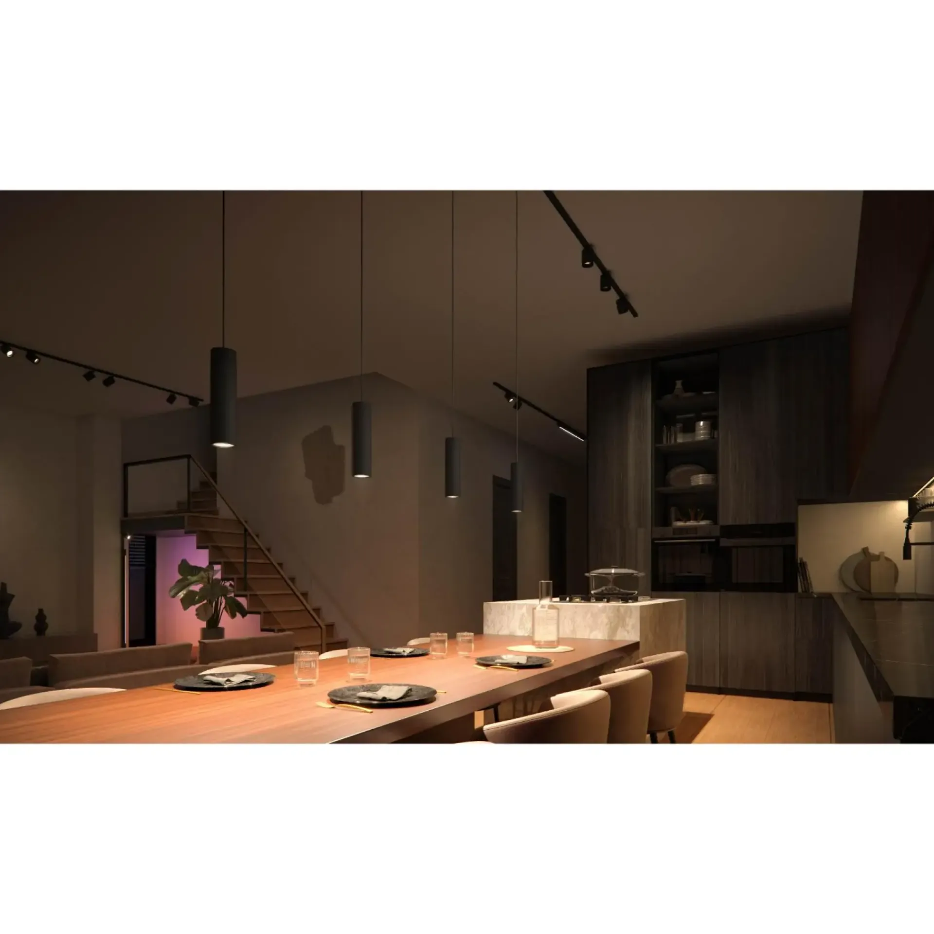 PERIFO 3 PENDLER SKINNESYSTEM SORT LED 5W|Philips Hue New