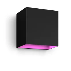 RESONATE DOWNWARD UDENDØRS VÆGLAMPE 8W SORT|Philips Hue Online