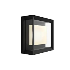 WCA ECONIC SQUARE UDENDØRS VÆGLAMPE 15W SORT|Philips Hue Outlet