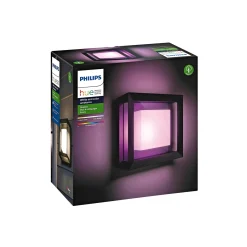 WCA ECONIC SQUARE UDENDØRS VÆGLAMPE 15W SORT|Philips Hue Outlet