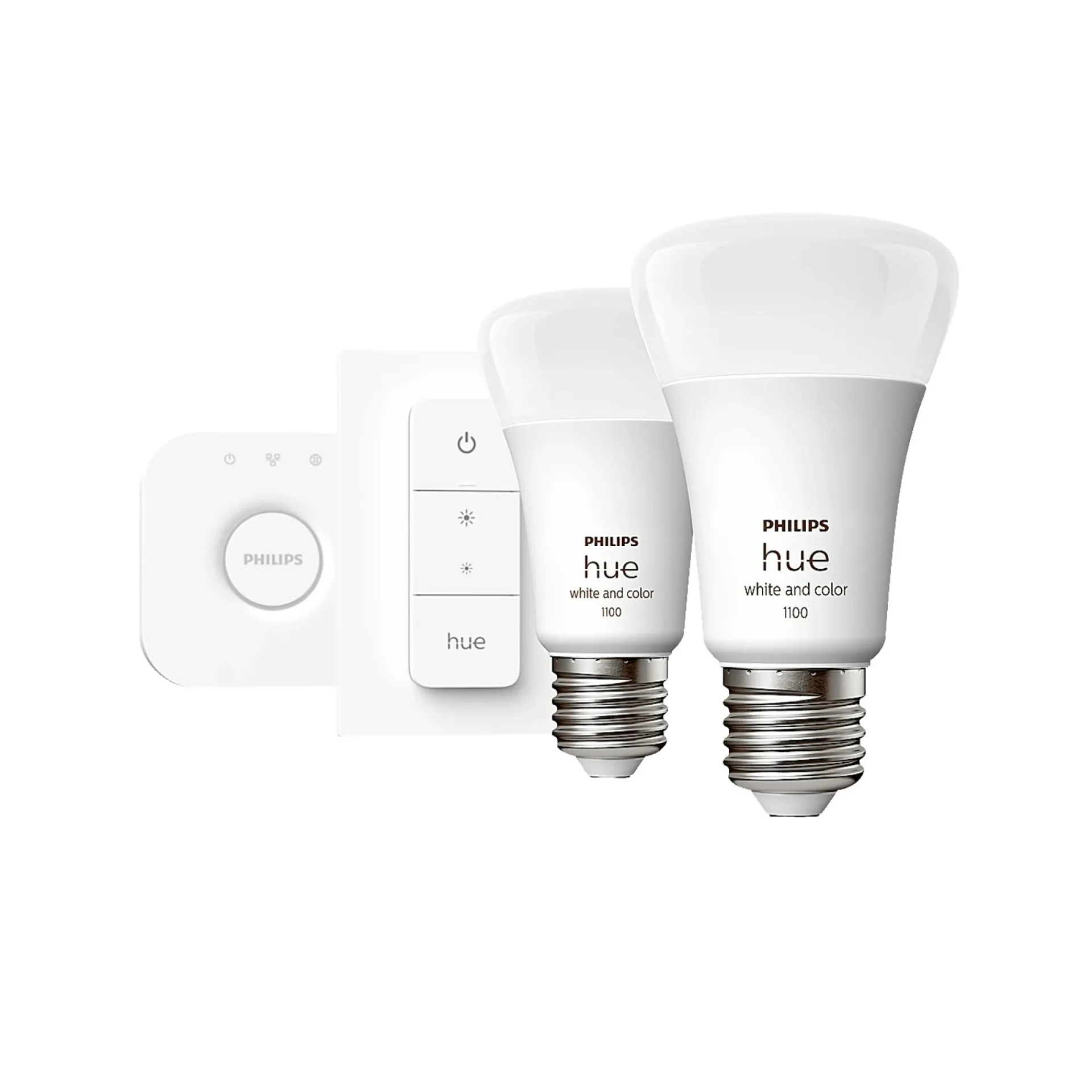 WCA 2 X E27, BRIDGE & DIM. SWITCH STARTSÆT|Philips Hue Clearance