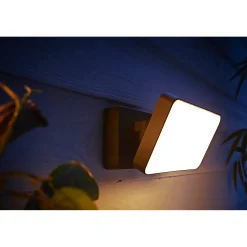 W WELCOME UDENDØRS VÆGLAMPE 15W SORT|Philips Hue