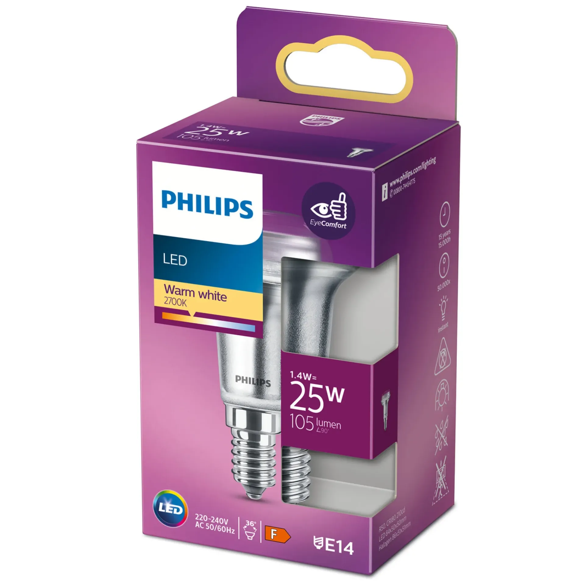 LED PÆRE REFLEKTOR E14 1W|Philips Best