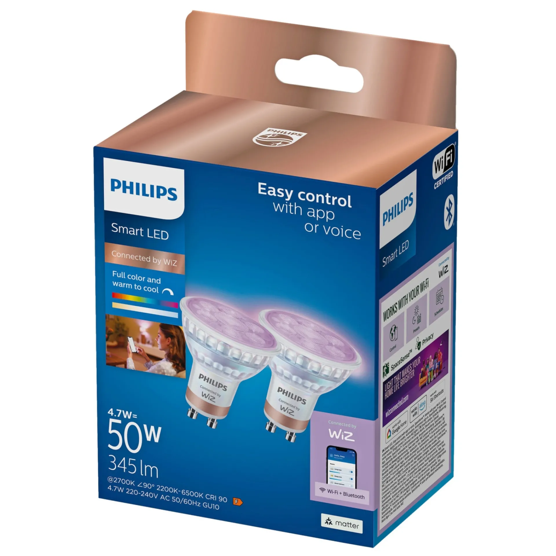 LED PÆRE SPOT GU10 4,2W|Philips