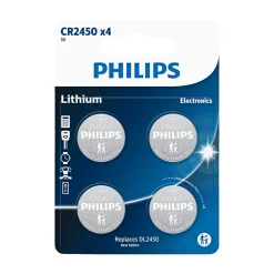 LITIUM CR2450 KNAPCELLE BATTERI 4 STK/PK|Philips New