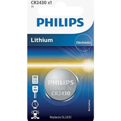 LITIUM CR2430 KNAPCELLE BATTERI 1 STK/PAK|Philips Outlet