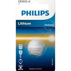 LITIUM CR2025 KNAPCELLE BATTERI 1 STK/PAK|Philips Sale
