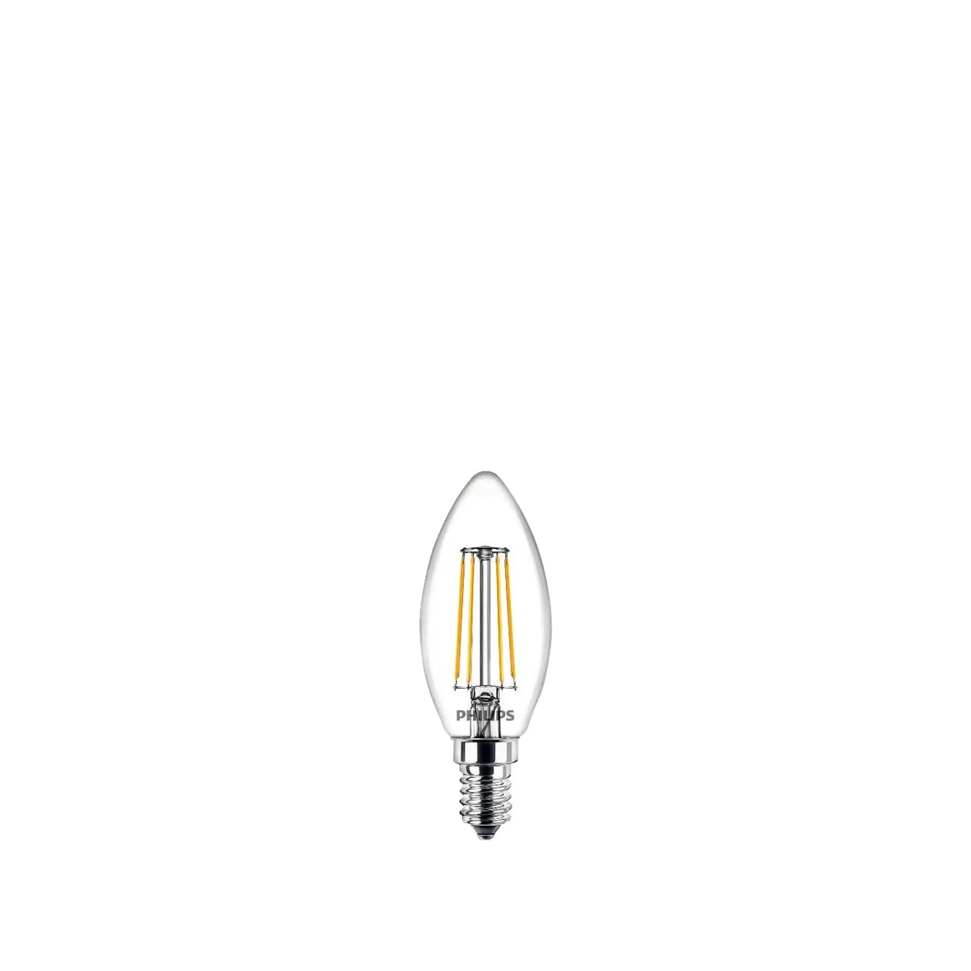 2-PAK KLAR LED PÆRE KERTE E14 4W|Philips New